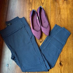 Loft Women’s Polka Dot Navy Pixie Pants